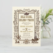 金ゴールドラッシュゴールデンイヤーウェスタンヴィンテージ退職 招待状 (スタンド正面)