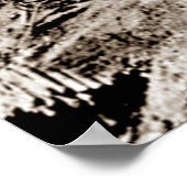 金ゴールドラッシュデッドウッドサウスダコタ1876セピア ポスター (角)