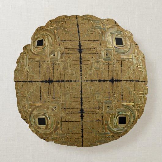 金ゴールドラッシュラウンドクッション ラウンドクッション (正面)