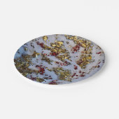 金ゴールドラッシュ紙プレート、7"ラウンド ペーパープレート (アングル)