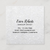 金ゴールドラッシュ&レッドリップメイクアップアーティスト美しいサロン スクエア名刺 (裏面)