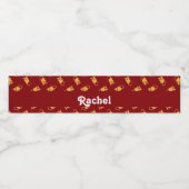 金ゴールドラットの赤いシルエット ペットボトルラベル (シングルラベル)