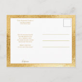 金ゴールドラディアンスメリークリスマススクリプト写真 ポストカード (裏面)