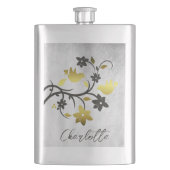 金ゴールドラバパーソナライズされたス フラスク (正面)