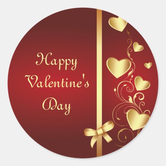 金ゴールドラブハートと繁栄 ラウンドシール (正面)