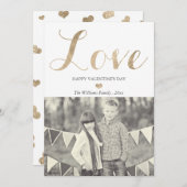 金ゴールドラブバレンタインデーカード シーズンカード (正面/裏面)