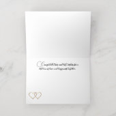 金ゴールドラブバード結婚ズ 箔グリーティングカード (内側レイダウン)