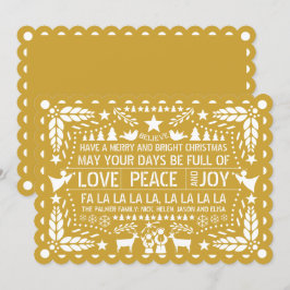 金ゴールドラブピースジョーパペルピカドクリスマス シーズンカード