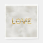 金ゴールドラブムーンアンドバック スタンダードランチョンナプキン (正面)