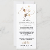 金ゴールドラブリースクリプトタイポグラフィ結婚の感謝 (正面)