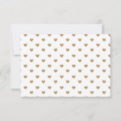 金ゴールドラブ結婚ハートの3.5x5 R.S.V.P.リプライ・カード 出欠カード (裏面)