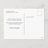 金ゴールドラブ&ジョイタイポグラフィ2枚 – 写真 シーズンポストカード (裏面)