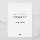 金ゴールドラブ&ジョイタイポグラフィ2枚 – 写真 箔シーズンカード (裏面)