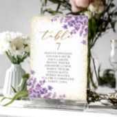 金ゴールドラベンダーのテーブル番号座席表 招待状