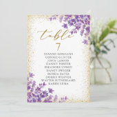 金ゴールドラベンダーのテーブル番号座席表 招待状 (スタンド正面)