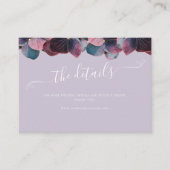 金ゴールドラベンダーアジサイ結婚ズの詳細サイト エンクロージャーカード (正面)