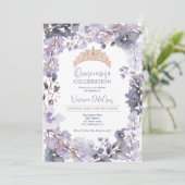 金ゴールドラベンダーフローラティアラプリンセスキンセアニェラ 招待状 (スタンド正面)