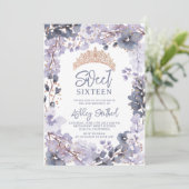 金ゴールドラベンダーフローラティアラ王女スウィート16 招待状 (スタンド正面)