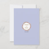 金ゴールドラベンダーワイルドフラワーモダンエレガントな結婚式 出欠カード (裏面)