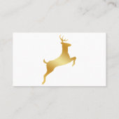 金ゴールドランニングのトナカイのシルエット 名刺 (裏面)
