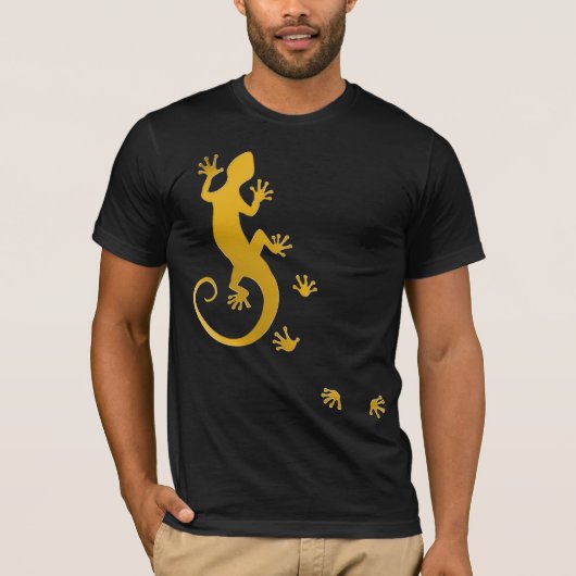 金ゴールドランニングズゲッコ Tシャツ (正面)