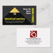 金ゴールドランプシェードバルブ照明 名刺 (正面/裏面)