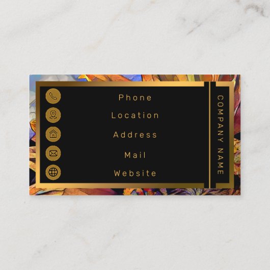 金ゴールドラージサンフラワーコレクシエレガントョン 名刺 (裏面)