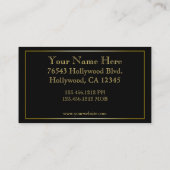 金ゴールドリクラシックモ車の名刺 名刺 (裏面)