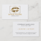 金ゴールドリップと幾何学模様 名刺 (正面/裏面)