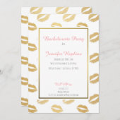 金ゴールドリップバチェロレッテ招待状 招待状 (正面/裏面)