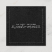 金ゴールドリップメイクアップアーティストブラックモダンバーラップ スクエア名刺 (裏面)