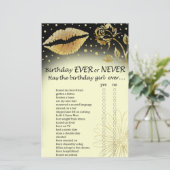 金ゴールドリップ誕生日がゲームを繰り返すか行わない (スタンド正面)