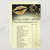 金ゴールドリップ誕生日がゲームを繰り返すか行わない (正面/裏面)