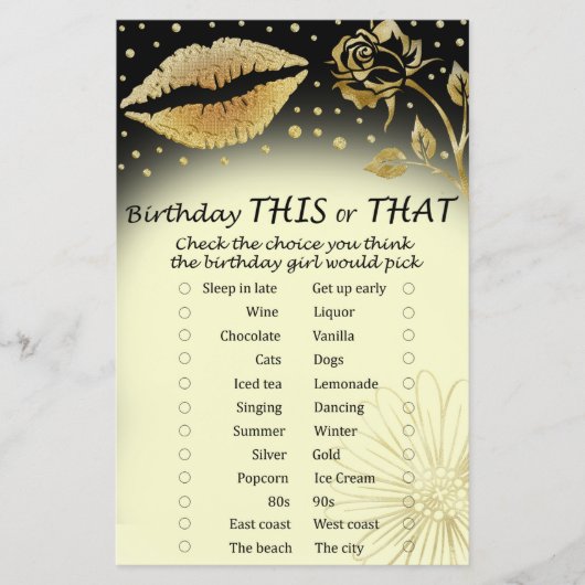 金ゴールドリップ誕生日このゲームまたはそのゲーム (正面)