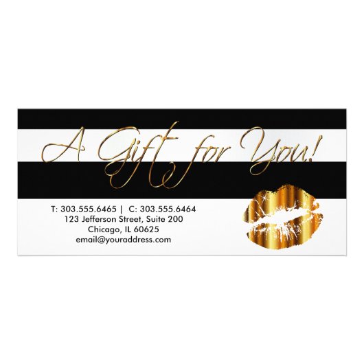 金ゴールドリップ – ギフト券 ラックカード (正面)