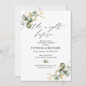 金ゴールドリハーサルの前の夜に緑 招待状 (正面)