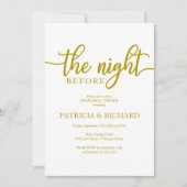 金ゴールドリハーサルエレガントディナー前の夜 招待状 (正面)