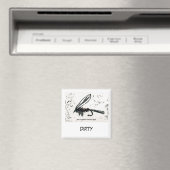「金ゴールドリブヘアの耳」食器洗浄機状態磁石 マグネット (インサイチュ (食洗機))