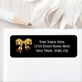 金ゴールドリボンのクリスマスラベル ラベル (インサイチュ)