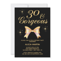 金ゴールドリボンガール30とゴージャスなブラック30th誕生日