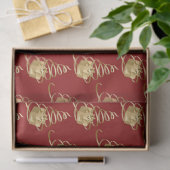 金ゴールドリボンクリスマスツリーのプレゼントティッシュペーパー 薄葉紙 (ギフト)