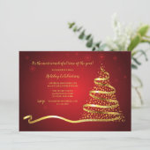 金ゴールドリボンクリスマスパーティの招待状 招待状 (スタンド正面)