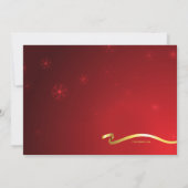 金ゴールドリボンクリスマスパーティの招待状 招待状 (裏面)