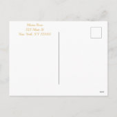 金ゴールドリボンクリスマスプレゼントホリディポストカード シーズンポストカード