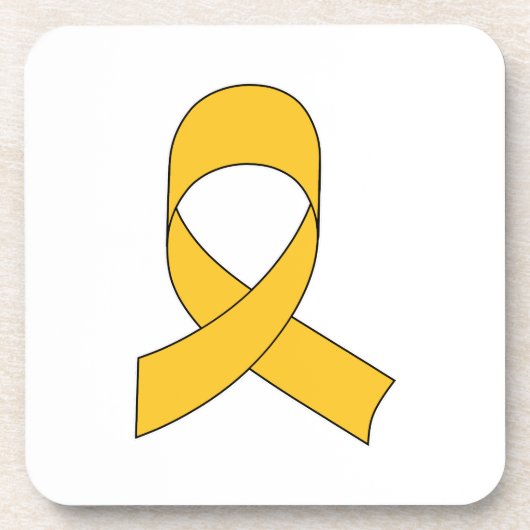 金ゴールドリボンスケッチ コースター (正面)