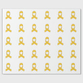 金ゴールドリボンスケッチ ラッピングペーパー (フラット)