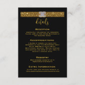 金ゴールドリボンダイヤモンドブ結婚ルック エンクロージャーカード (正面)