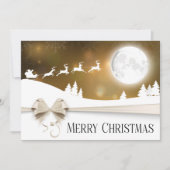 金ゴールドリボンビジネスクリスマスカード (正面)