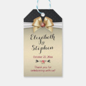 金ゴールドリボンレッドダイヤ結婚モンドのサンキューギフトラベル ギフトタグ (裏面)