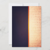 金ゴールドリボン付き架空の鳥結婚かご 招待状 (裏面)